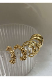 Heliophilia Silver KPEGMSA186 Juego de Pendientes de Latón Dorado con Laca 6 Piezas